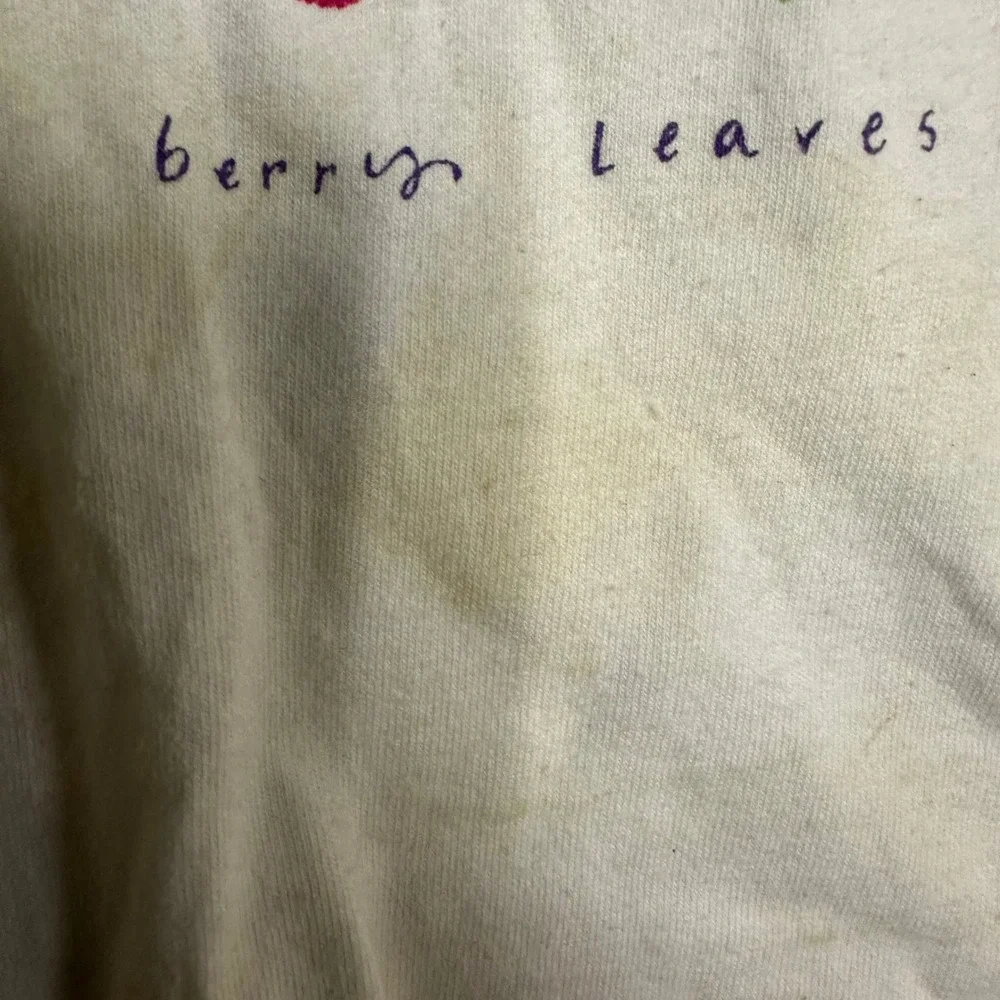 OshKosh T-Shirt Unisex Size 3T White Graphic Berry Leaves Cotton Vintage USA